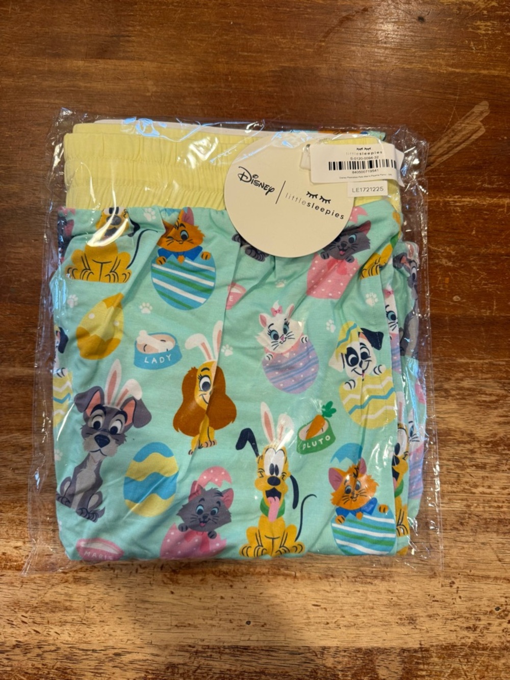 Little Sleepies Mint and Yellow Disney Peekaboo Pets Pajama Pants